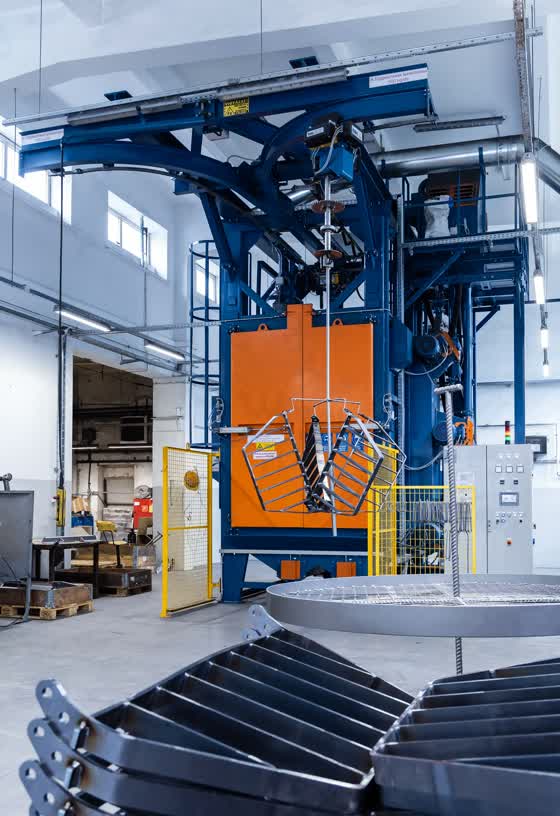 The shot-blasting plant at Platt