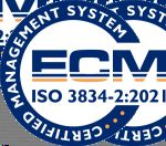 ECM — ISO 3834-2:2021 certified management system